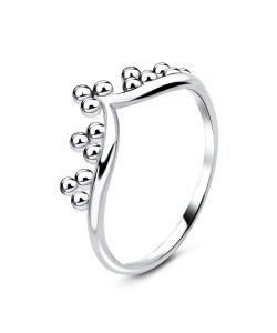 ฺBeautiful Crown Shape Silver Ring NSR-3336